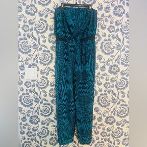 Retro 80s Style Wide Leg Strapless Jumpsuit‎ XXL NWOT